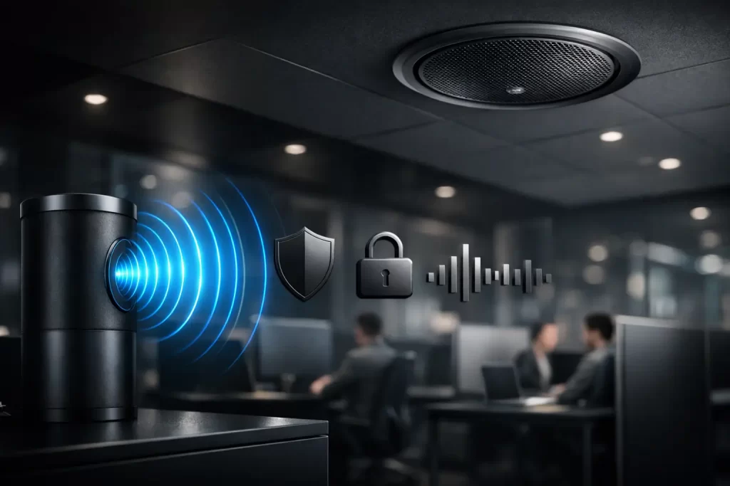 Sound Masking Privacy in Commercial Spaces